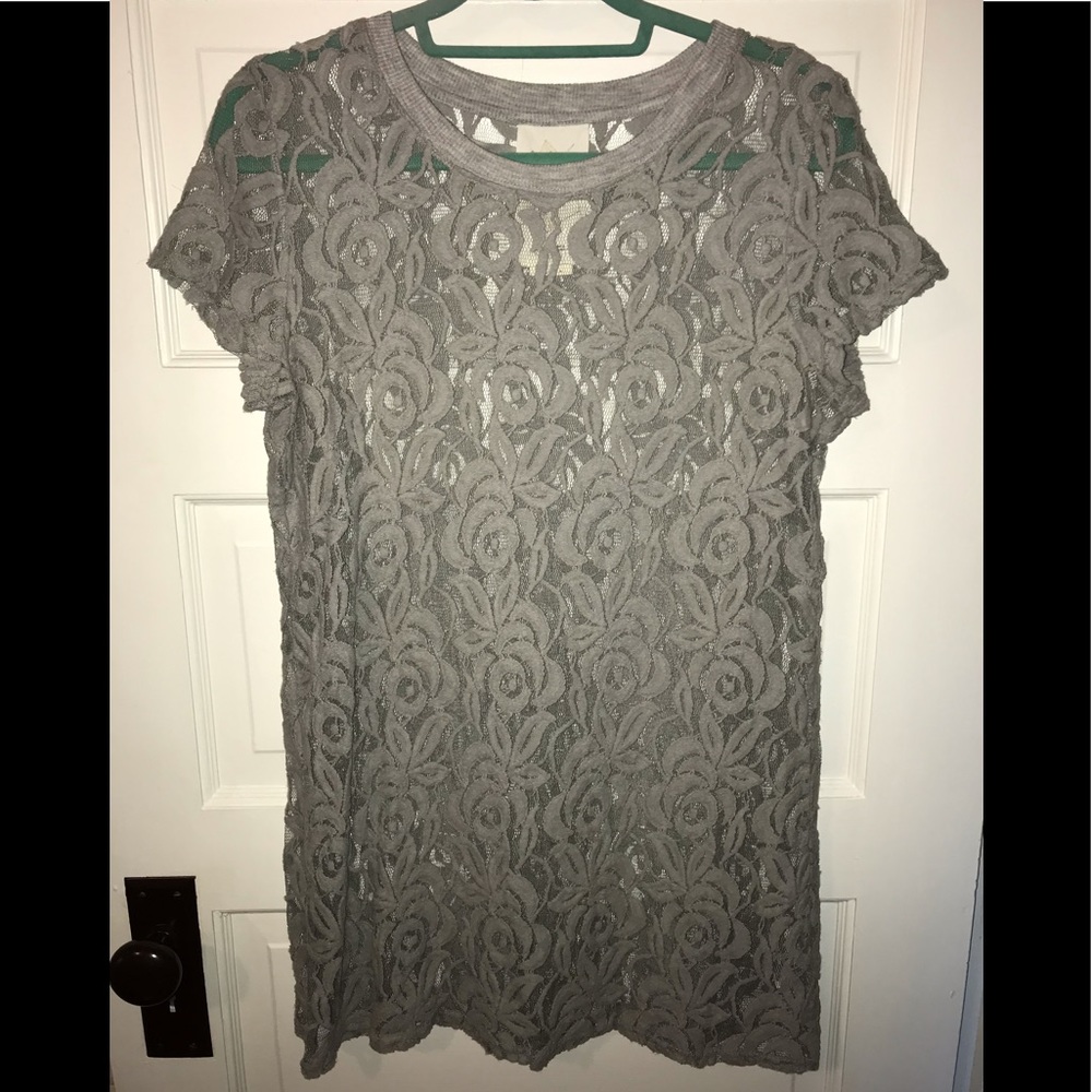 Paper Crane Grey Lace Dress